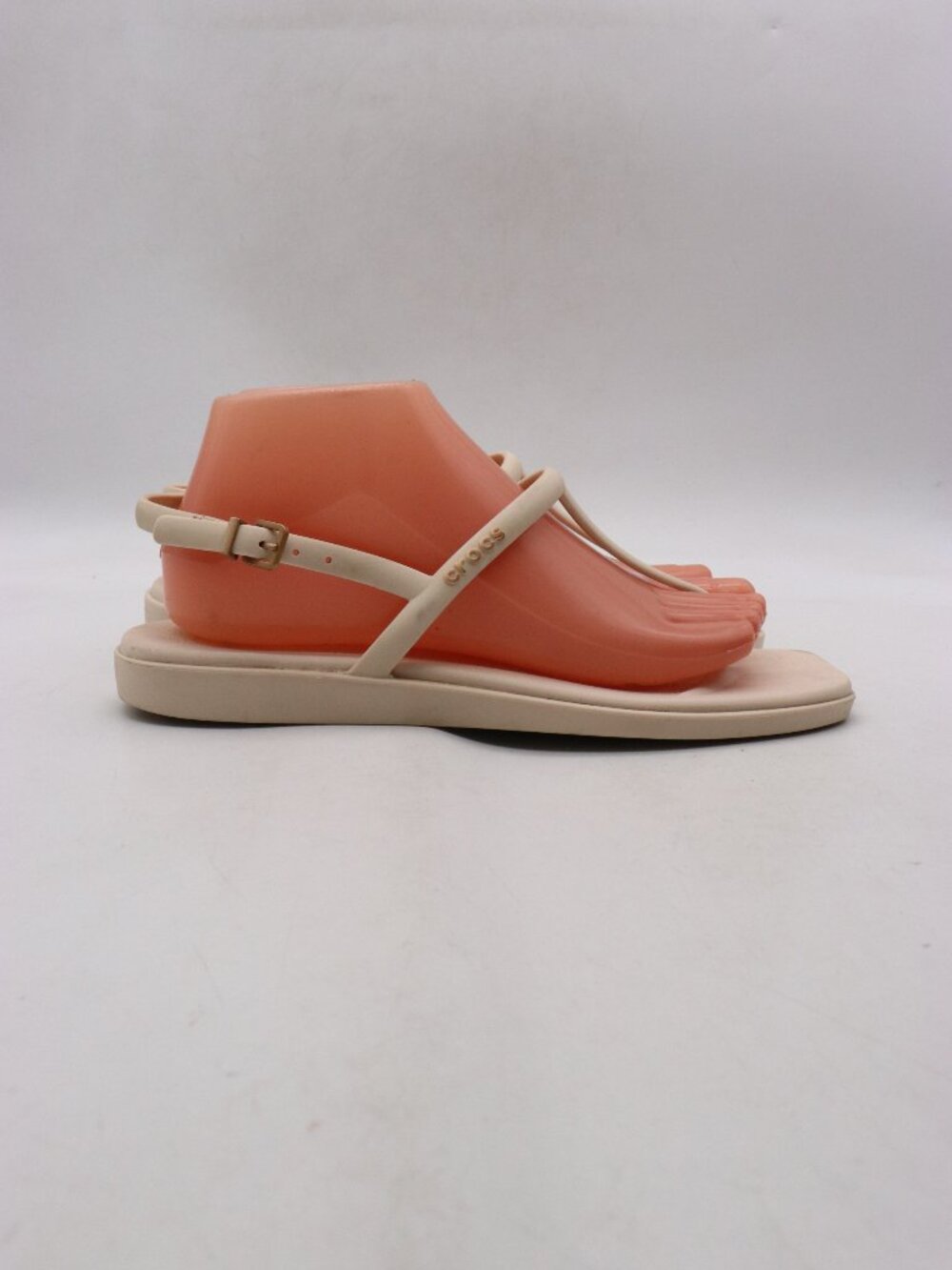 Crocs Miami Thong Sandals Women's Size 8 White Flat Coastal Shoes
